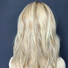 Ombre Blonde 13X4 Transparent Lace Front Echthaarperücke Brauner Ansatz Loose Wave Aschblond 4x4 Closure Perücke vorgezupft