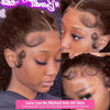 13X6 Chocolate Brown Curly Lace Front Wigs Colored Human Hair Wigs Pre Plucked Deep Wave 13X4 Hd Lace Frontal Brazilian Wig