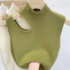 Women Knitted Tank Top Summer Fall Slim Sweater Short Sleeveless Solid Summer Sweaters Hollow Out Pullovers 2026