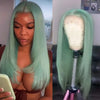 99J Burgundy Red Layered Lace Front Wig With Bangs Bone Straight Synthetic Lace Frontal Wigs 13x4 HD Glueless PrePlucked Cosplay