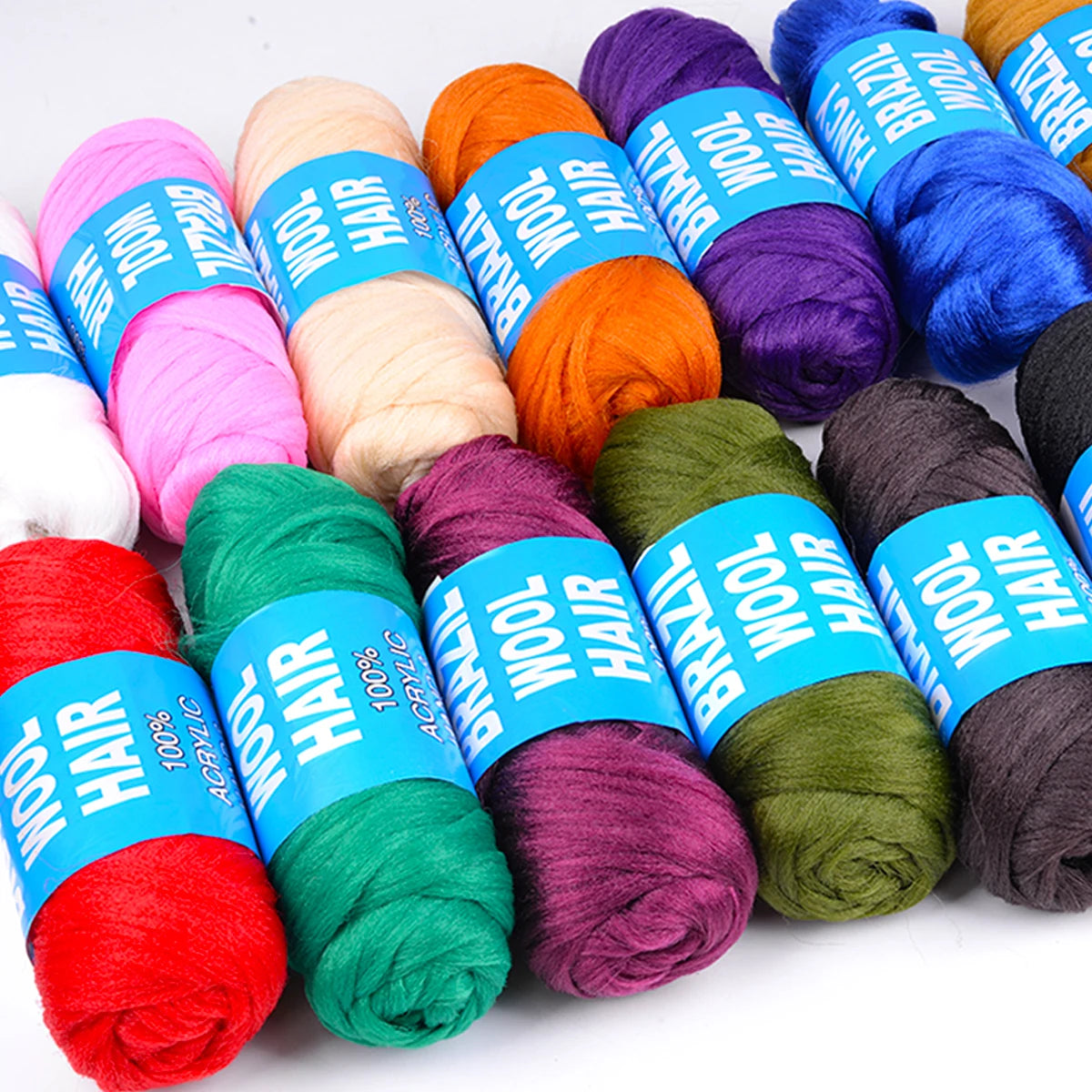 4er-Pack brasilianisches Wollhaar, synthetische Häkelhaarextensions für Frauen, afrikanisches Haargarn zum Flechten von senegalesischen Twists, Kunsthaar