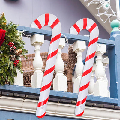 90cm aufblasbare Weihnachts-Zuckerstange, Luftballon, Spazierstöcke, 2023 Weihnachtsdekoration für Zuhause, 2024 Neujahrsparty-Zubehör, Kindergeschenk