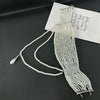 Vintage Handgemachte Mehrlagige Perlen Quasten Choker Halskette