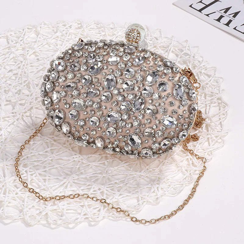 Golden Geburtstag Party Luxus Kristall Silber Diamant Abendtaschen Frauen Party Handtasche Hochzeit Rosa Braut Boutique Clutch Bags