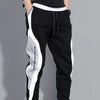 Autumn Men's Wide Loose Casual Pants Mens Patchwork Nine-point Sports  Elastic Rope Breathable Tie-foot Trousers
