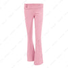 TARUXY Women Spring Outfits Casual Zipper Sweater Hoodie Set High Waist Flare Pants Suits Pink Knitted Womens Y2k Two Piece Set