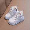 Autumn Winter Kids Boots Warm Plush Boys Toddler Girls Boots Fashion Leather Children Casual Shoes Boys Girls Boots for Kids