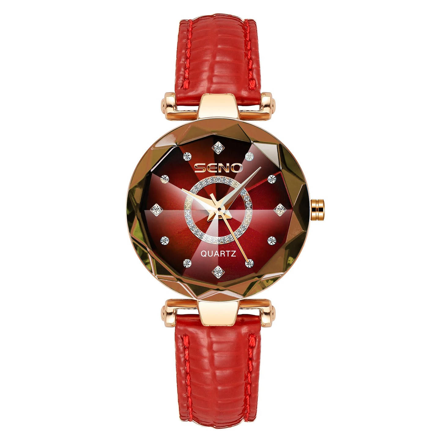 SENO Ocean Star Damen Kristalluhr 2024 Top-Marken Luxus Roségold Damen Armbanduhr für Damen Armbanduhr Relogio Feminino