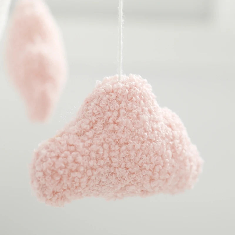 Baby-Kinderbett-Mobile-Rassel-Spielzeug 0-12 Monate Säugling Weicher Filz Teddy Samt Rosa Bär Bettglocke Hängendes Spielzeug Halterung Babybett Mädchen Spielzeug