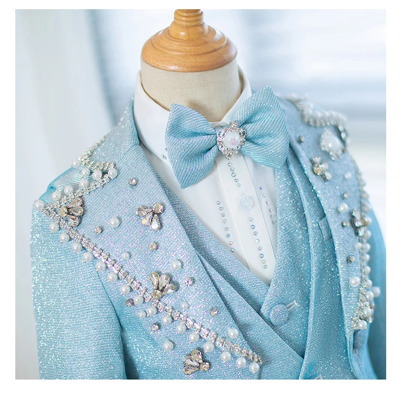 Baby Boy Suit Children's Piano Performance Evening Dress Blazers Sets Boys Suits For Weddings Traje De Niño Para Bautizo A3742