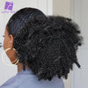 Kordelzug Pferdeschwanz Echthaar 4c Afro Kinky Curly Pferdeschwänze Echtes mongolisches Remy Haar Pferdeschwanz Clip-In Extensions Bundles 120g