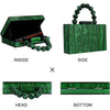 Luxury Crossbody Bag Pearl Marble Dark Green Acrylic PVC Evening Bags Women Purses And Handbags Wedding Party Beach Flap