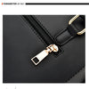 Floral Detail Shoulder Bag, Trendy Zipper Handbag For Work, Casual Crossbody Bag, Women's Floral Decor Purse