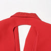TWOTWINSTYLE Solider Blazer mit Aushöhlungen für Damen, Schalkragen, Langarm-Tunika, gespleißter Knopf, Temperament-Blazer Weiblich KJA501707