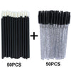 HIJOYSEEN 100 Pcs Makeup Brushes For Lip Eyebows Eyelash Shining Mascara Wands Applicators False Lashes Beauty Tools