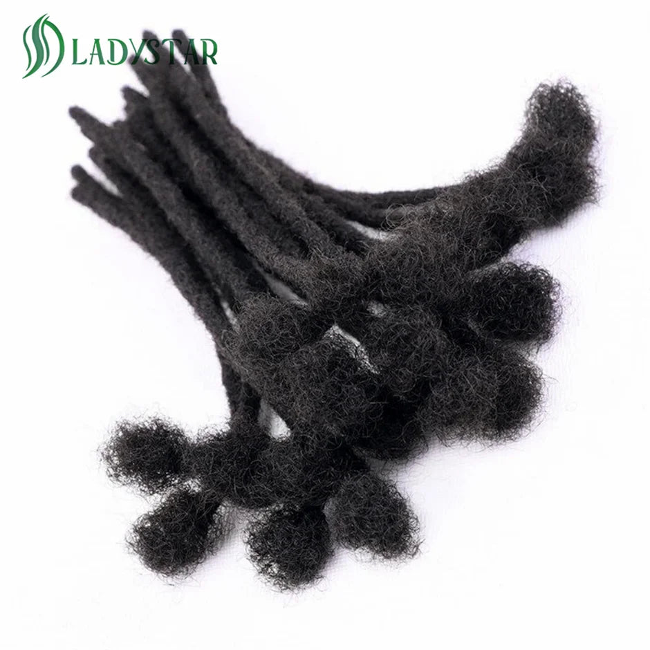 Dreadlock Extensions Human Hair For Men/Women Crochet Braids 100% Human Hair Handmade Loc Extension 0.6 cm Dreadlocks