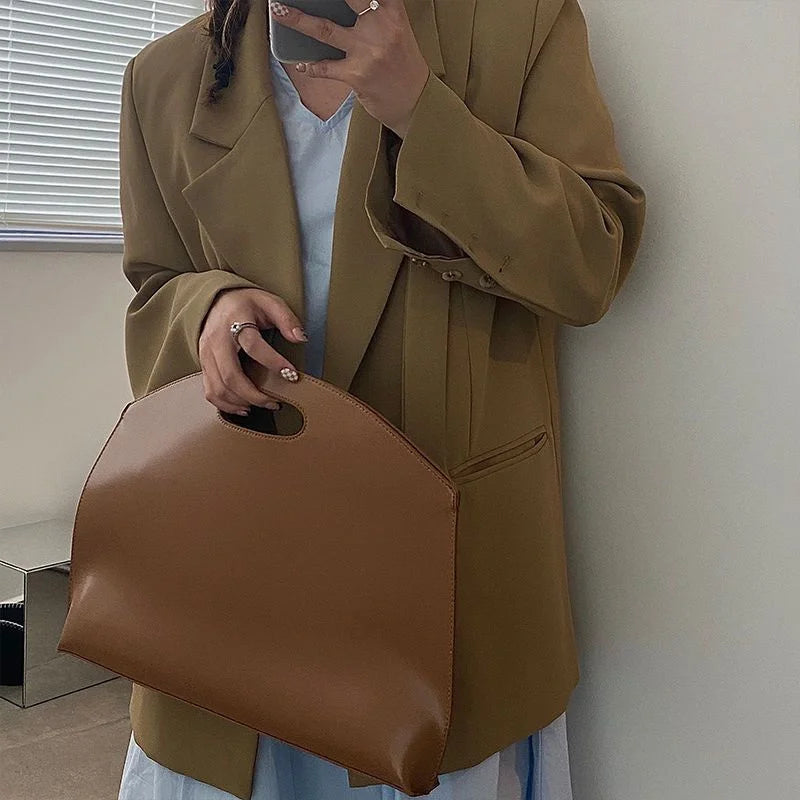 Damenhandtasche, neue Aktentasche mit großem Fassungsvermögen, modische, vielseitige Pendler-Tasche, Leder-Aktentasche, Umschlag-Clutch-Tasche