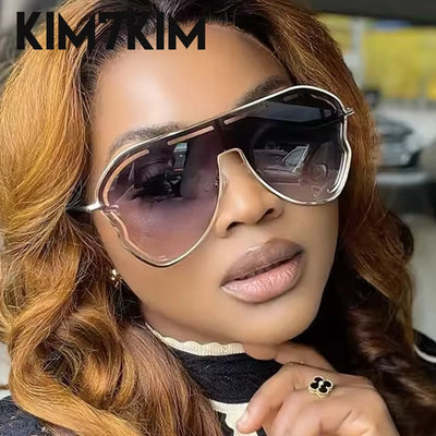 Große Punk-Sonnenbrille Damen 2024 Luxusmarke Großer Rahmen Trendige winddichte Sonnenbrille für Damen Vintage Brillen Shades UV400