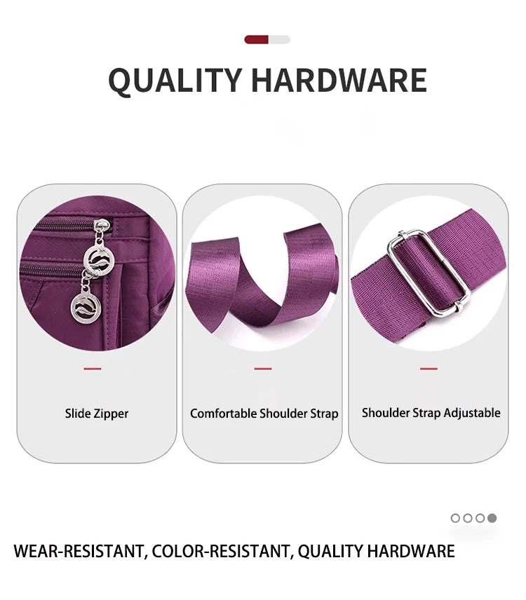 Women Crossbody Bag Waterproof Tote Casual Nylon Purse Handbag RFID Lightweight Messenger Bag