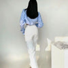 Zadily 2025 Summer Korean Style Long Sleeve White Shirt Women Sexy Button Ladies Crop Tops Blouse Street New In Female Clothing