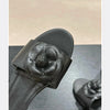 2025 Spring/Summer New Beach Vacation One Word Open Toed Flat Bottom Outerwear Camellia Slippers for Women