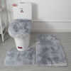 Soft Bathroom Rug 3-Piece Bathroom Rug and Rug Set Anti-Slip Mat Set Toilet Mat Set Bathroom Rug Set 3-Piece