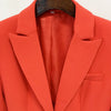 Pantsuit Suits Blazer Women Red Orange New Design Flare Pants Set Two Piece Sets Festival Office Business Female Suit Outfits