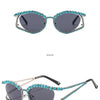 XJiea 2024 Designer Strass-Sonnenbrille für Damen Luxusmarken-Mode-Steampunk-Herrenbrille Party-Strand-Schatten-Accessoire