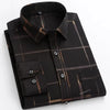 Men's Print Shirt Autumn Spring Long Sleeve Thin Non Iron Fashion Business Causal Social Anti-wrinkle Plaid Slim Fit Chemise Hom