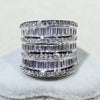 Hyperbole Lab Diamond Ring 925 sterling silver Bijou Engagement Wedding band Rings for Women Men Charm Jewelry
