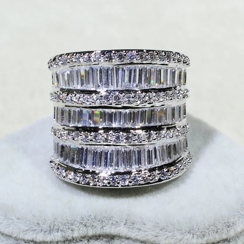 Hyperbole Lab Diamond Ring 925 sterling silver Bijou Engagement Wedding band Rings for Women Men Charm Jewelry