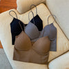 Knitted Binder Chest Woman Tops Spaghetti Strap Corset Crop Camis With Built in Bras Korean Fashion Woman Vest Camisole
