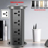 Motorized Lifting Pop Up Tower Power Outlet Hidden Mounted Kitchen Worktop USB Type C Socket with Speaker Wireless Charging
