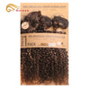 Lockiges Echthaar-Bundles mit Closure, kurzes indisches Echthaar-Bundles mit kreisförmigem Closure