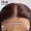Latisha 13X6 HD Synthetische Spitzenfrontperücke lockig vorgezupfte Lace-Frontal-Perücke mit Pony für Damen, Highlights mit Babyhaar, 24 Zoll