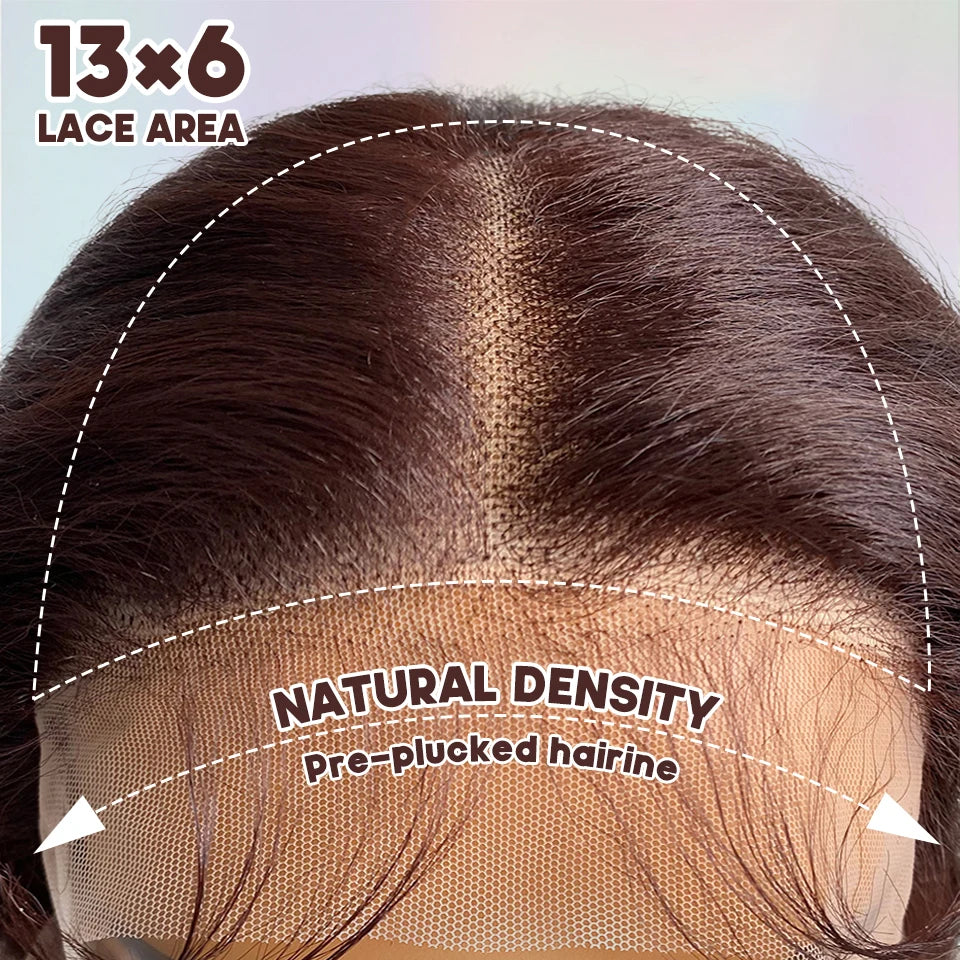 Latisha 13X6 HD Synthetische Spitzenfrontperücke lockig vorgezupfte Lace-Frontal-Perücke mit Pony für Damen, Highlights mit Babyhaar, 24 Zoll