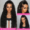40 Inch Curly Lace Front Wig Water Wave 13X6 Hd Lace Frontal Wig Deep Wave Human Hair Wig 250 Density Preplucked Brazilian Hair