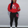 Women's Hoodies Sets Pants Suit 2 Piece Outfits 2025 New Letter Print Bear Aesthetics Sweatshirt and Sweatpants Womens Tracksuit