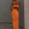 Nibber Sexy Women 2 Piece Set Bandage Ruched Square Collar Bra+Skinny Long Skirts 2025 Summer Vacation Beach Party Trend Suits