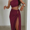 Dulzura Women 2024 Summer Tank Tops Long Skirts Party Club Vacation Two Piece Matching Sets Outfits Wholesale Items For Business