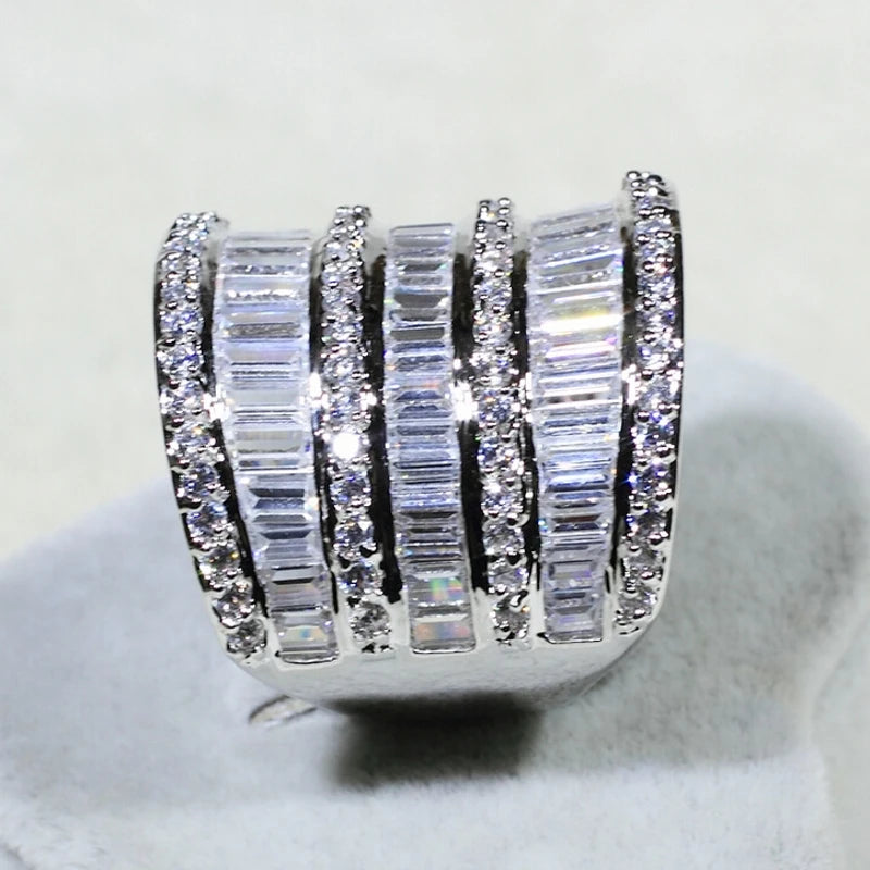 Hyperbole Lab Diamond Ring 925 sterling silver Bijou Engagement Wedding band Rings for Women Men Charm Jewelry