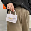Fashion Mini Handbags PVC Crossbody Coin Purse Crocodile Pattern Pearl Handbag Plastic Small Chain Jelly Bag For Girl Wholesale