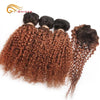 Lockiges Echthaar-Bundles mit Closure, kurzes indisches Echthaar-Bundles mit kreisförmigem Closure