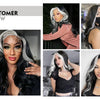 Charisma Black Wigs White Highlight Kunsthaarperücke Vorgezupfte Kunsthaar-Spitzenperücken Für Frauen Loose Wave Lace Frontal Perücke