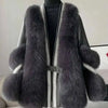 DEAT Fashion Temperament Thickened Fur Coat Cardigan Women Top-Quality Leather Patchwork Long Sleeve Jacket 2024 Winter 11SX023
