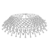 Funkelnde Quaste Halskette Luxus Kette Strass Mesh Weibliche Boho Kurze Kristall Choker Halsband Statement-Kette Hochzeit Schmuck
