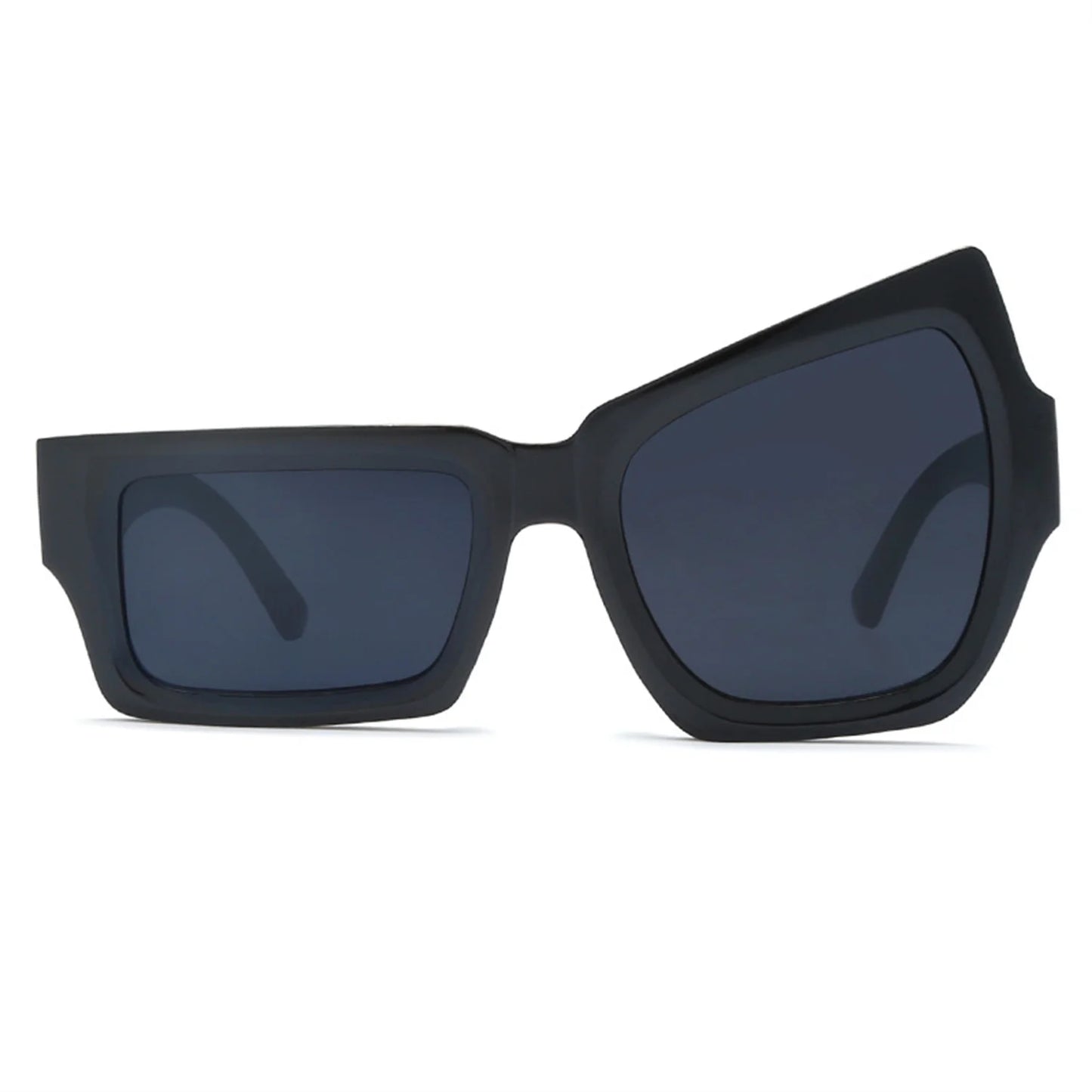 Fashion Irregular Square Sunglasses Funny Party Asymmetrical Sun Glasses Men Brand Designer Personality Black Sunglasses