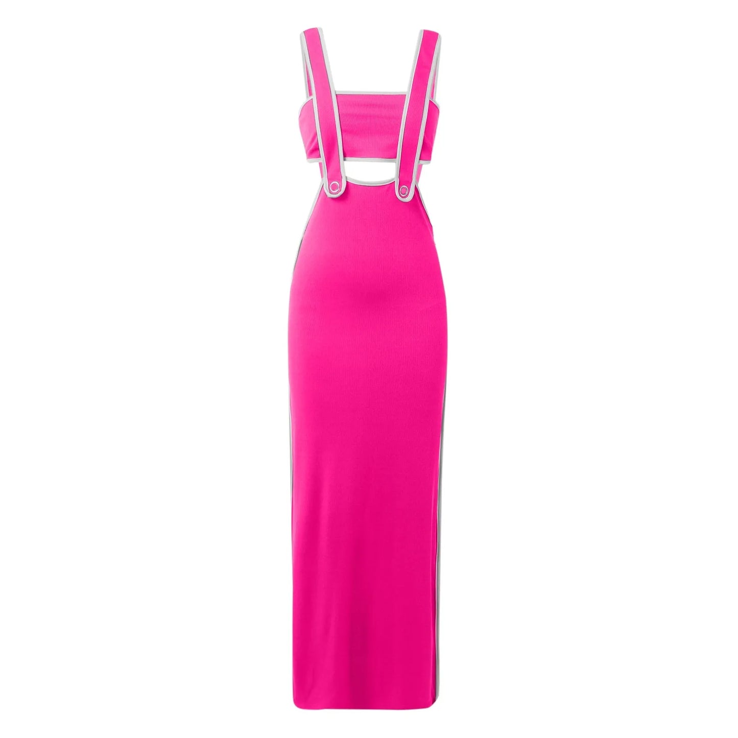 Women Dresses 2 Piece Outfits Sexy Sleeveless Slit Dress Hollow Out Bodycon Maxi Skirt Sets Vacation Midi Dress فساتين سهرة