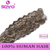 SOVO Honey Blonde Water Wave Human Hair Extensions 100 G Highlight P6/613 Natural Wet and Wavy Peruvian Curly Hair Weave Bundles
