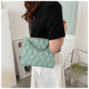 Ladies Fashion Large Capacity Chain Bag Retro Square Tote Bag Diamond Texture Shoulder Crossbody Daily Hundred Underarm Handbag